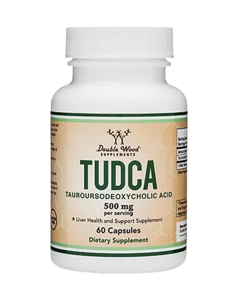 Double Wood Supplements TUDCA (Tauroursodeoxycholic Acid) 500 мг Тауроурсодезоксихолова Киселина - 60 капсули, 30 дози