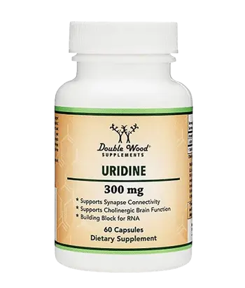 Double Wood Supplements Uridine 300 мг Уридин Монофосфат - 60 капсули за 2 месеца прием, 60 дози