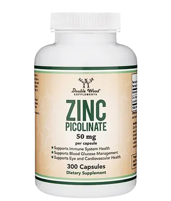 Double Wood Zinc Picolinate Цинк (Пиколинат) - 300 капсули за 10 месеца прием, 300 дози