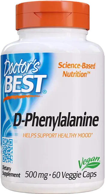 Doctor's Best D-Phenylalanine 500 mg Подкрепа за здравословно настроение х 60 капсули