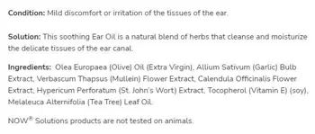 Ear Oil Relief Soothing Herbal Blend Успокояващо Масло за Уши - 30 мл
