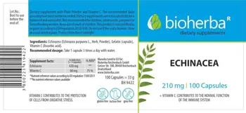 Bioherba Echinacea 210 mg За силна имунна система х 100 капсули
