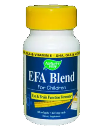 Nature's Way EFA Blend for Children В подкрепа на зрителната и мозъчната функция х 60 гел капсули