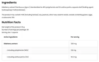 OstroVit Elderberry Extract 330 mg | Vege Екстракт от черен бъз за имунитет