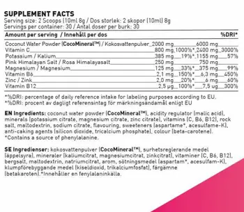Electrolytes Clear Hydration Formula with Pink Himalayan Salt & CocoMineral® - 240 грама, 30 дози