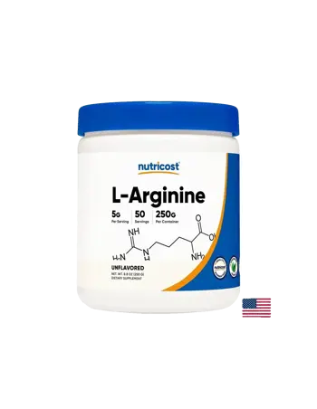 Nutricost L-Arginine Енергия и мускулна маса 250 g, прах