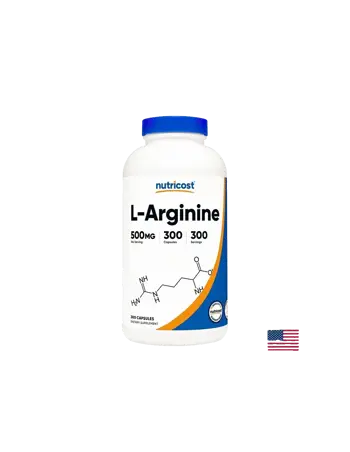 Nutricost L-Arginine Енергия и мускулна маса 500 mg х 300 капсули