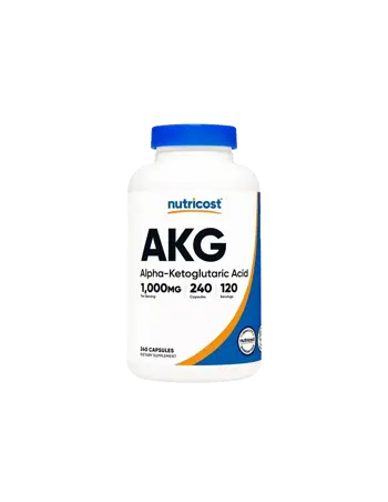 Nutricost AKG Alpha-Ketoglutaric Acid Енергия и мускулна маса х 240 капсули