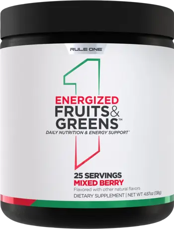 Rule1 Fruits & Greens 2.0 New Formula Комплекс от Зелени Храни - 195 грама, 30 дози