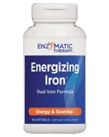 Enzymatic Therapy Energizing Iron 104 mg Желязо и Витамин B12 за енергия и издръжливост х 90 Гел капсули