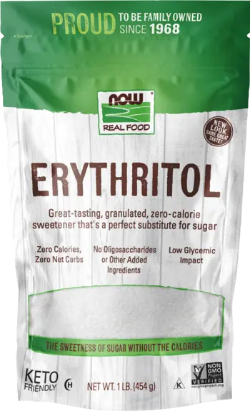 NOW Foods Erythritol Keto Friendly Zero Calories Sweetener Еритритол - 454 грама