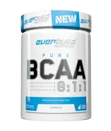 EVERBUILD BCAA 8:1:1 800 мг L-Левцин, L-Изолевцин, L-Валин - 400 капсули, 133 дози