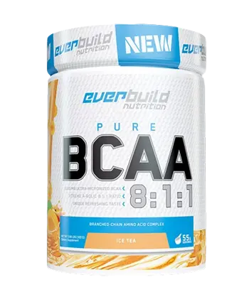EVERBUILD BCAA 8:1:1 L-Левцин, L-Изолевцин и L-Валин 4500 мг - 300 грама, 55 дози