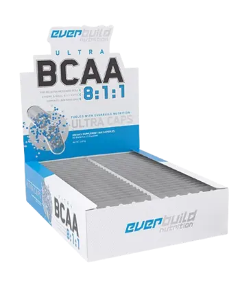 EVERBUILD BCAA Mega Caps 1100 мг L-Левцин, L-Изолевцин и L-Валин - 60 блистера x 15 капсули, 300 дози
