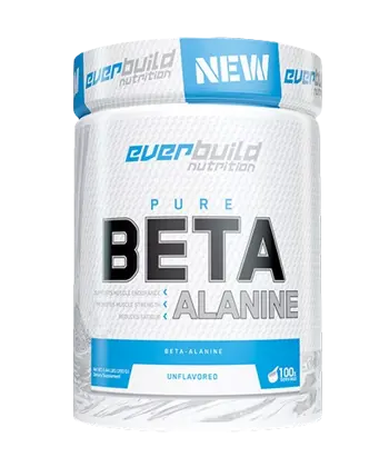 EVERBUILD Beta-Alanine 2000 мг Бета-Аланин на Прах - 200 грама, 100 дози