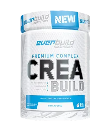 EVERBUILD Crea Build Creatine Matrix 5000 мг Креатинова Матрица от 4 Вида Креатин - 300 грама, 50 дози
