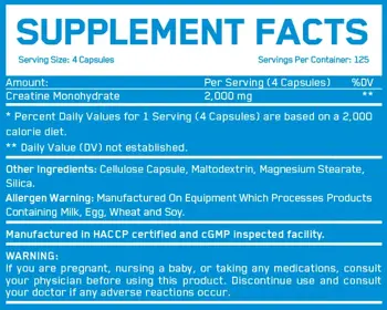 EVERBUILD Creatine Monohydrate 500 капсули
