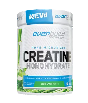 EVERBUILD Creatine Monohydrate 5000 мг Креатин Mонохидрат на Прах - 300 грама, 55 дози