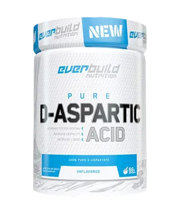 EVERBUILD DAA - D-Aspartic Acid 3000 мг Д-Аспарагинова Киселина на Прах - 200 грама, 66 дози