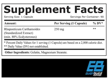 EVERBUILD Ecdysterone 250 мг Екдистерон - 90 капсули, 90 дози