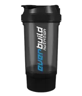 EVERBUILD Functional Shaker 500 мл + 150 мл Dark Black Шейкър + Допълнителен Контейнер