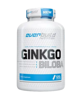 EVERBUILD Ginkgo Biloba 60 мг Гинко Билоба Екстракт - 120 капсули, 120 дози