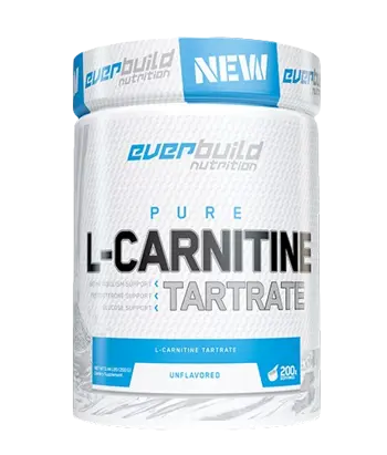 EVERBUILD L-Carnitine Tartrate 1000 мг Л-Карнитин Тартрат - 200 грама, 200 дози