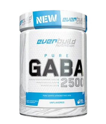 EVERBUILD Pure GABA 2500 мг ГАБА на Прах - 200 грама, 80 дози