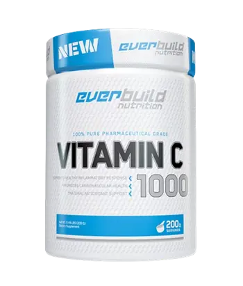 EVERBUILD Vitamin C Powder 1000 мг Витамин C на Прах - 200 грама, 200 дози