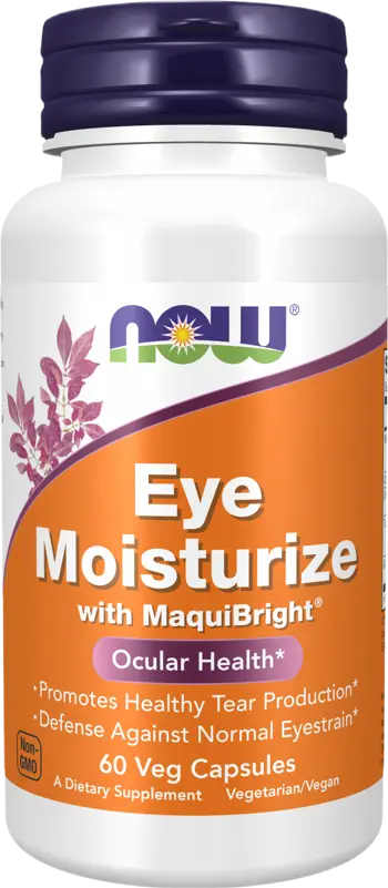 NOW Foods Eye Moisturize with MaquiBright® Специализирана Формула в Подкрепа на Зрението - 60 веге капсули, 60 дози