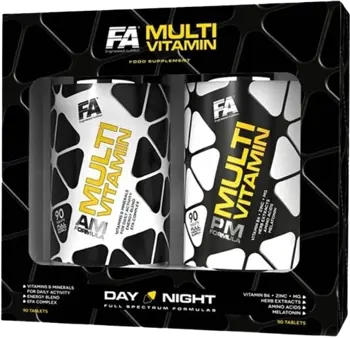 FA Nutrition Multivitamin AM & PM Formula Комплекс от Дневни и Нощни Витамини - 2 опаковки x 90 таблетки, 30 дози