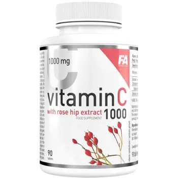 FA Nutrition Vitamin C 1000 мг with Rose Hips and Bitter Orange Витамин C - 90 таблетки, 90 дози