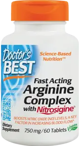 Doctor's Best Fast Acting Arginine Complex With Nitrosigine 750 mg За максимално напомпване и кръвен поток х 60 таблетки