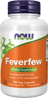 NOW Foods Feverfew 325 мг Вратига - 100 веге капсули, 100 дози