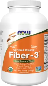 NOW Foods Fiber - 3 Комплекс с Фибри - 454 грама, 27 дози