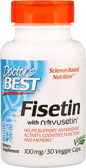 Doctor's Best Fisetin 100 mg Подкрепа за когнитивната функция и дълголетие