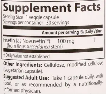 Doctor's Best Fisetin 100 mg Подкрепа за когнитивната функция и дълголетие