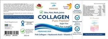 Swedish Nutra Fish Collagen 10 000 mg with Hyaluronic Acid + Vitamin C Течен рибен колаген за кожа, коса, нокти и стави