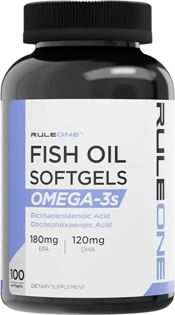 Rule1 Fish Oil Omega-3 1000 мг Стандартизирано Рибено Масло - 100 гел капсули, 100 дози