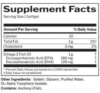 Rule1 Fish Oil Omega-3 1000 мг Стандартизирано Рибено Масло - 100 гел капсули, 100 дози