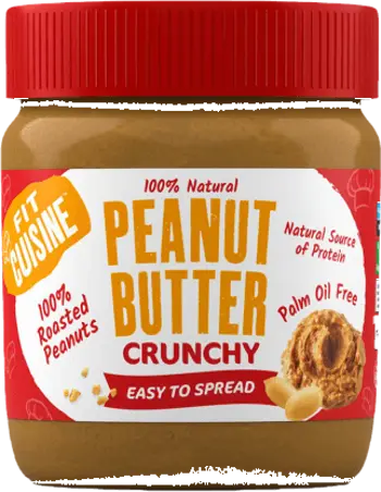 Applied Nutrition Fit Cuisine 100% Peanut Butter - Crunchy Хрупкаво фъстъчено масло без палмово масло и захар