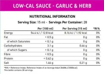Fit Cuisine Low-Cal Sauce Garlic & Herb Нискокалоричен сос с чесън и билки