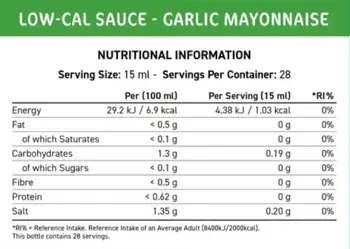 Fit Cuisine Low-Cal Sauce Garlic & Mayonnaise Нискокалоричен сос с чесън и майонеза