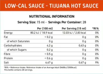 Fit Cuisine Low-Cal Sauce Tijuana Hot