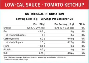 Applied Nutrition Fit Cuisine Low-Cal Sauce Tomato Ketchup Нискокалоричен доматен кетчуп