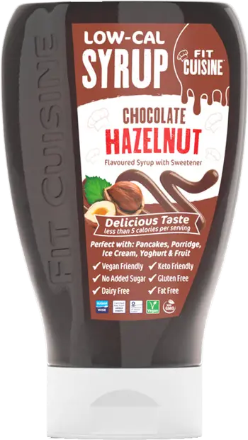 Applied Nutrition Fit Cuisine Low-Cal Syrup Chocolate Hazelnut Сироп с ниско съдържание на калории и вкус на шоколадов лешник