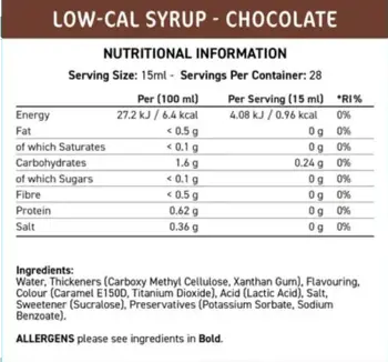 Applied Nutrition Fit Cuisine Low-Cal Syrup Шоколад