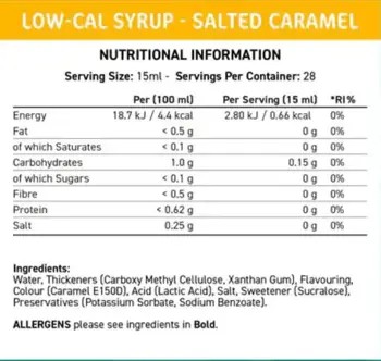 Fit Cuisine Low-Cal Syrup Солен Карамел