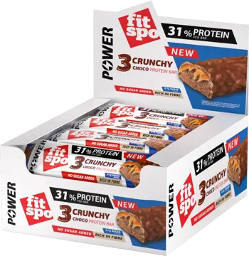 FIT SPO Power 3 Choco Crunchy Bar - 31% Protein Троен Шоколад