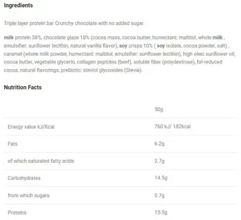 FIT SPO Power 3 Choco Crunchy Bar - 31% Protein Троен Шоколад